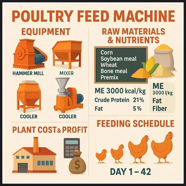 Poultry feed pellet plant