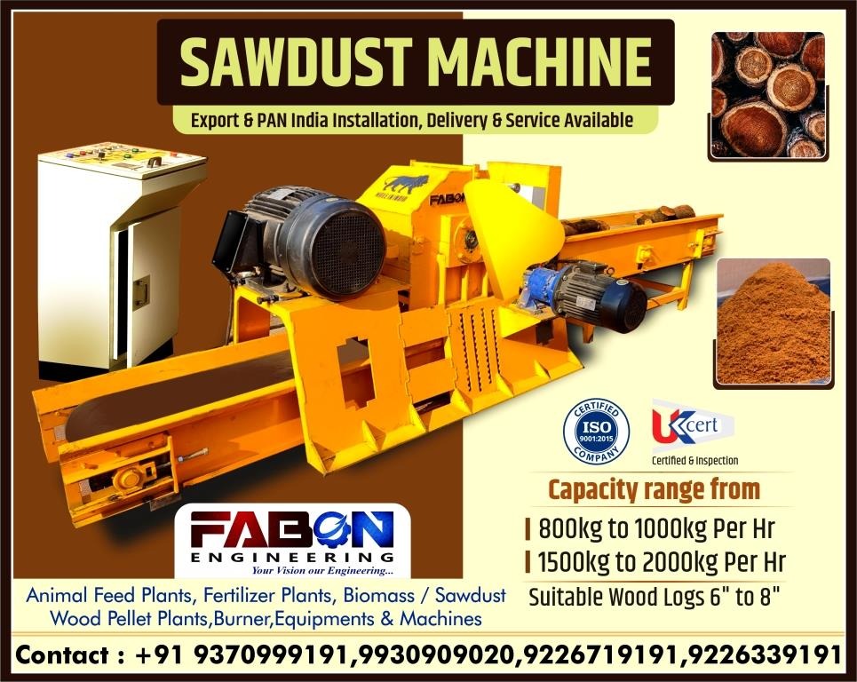 Sawdust Making Machine by Fabon Engineering Pvt. Ltd., Nashik: Turning Wood Waste into High-Value Biomass
