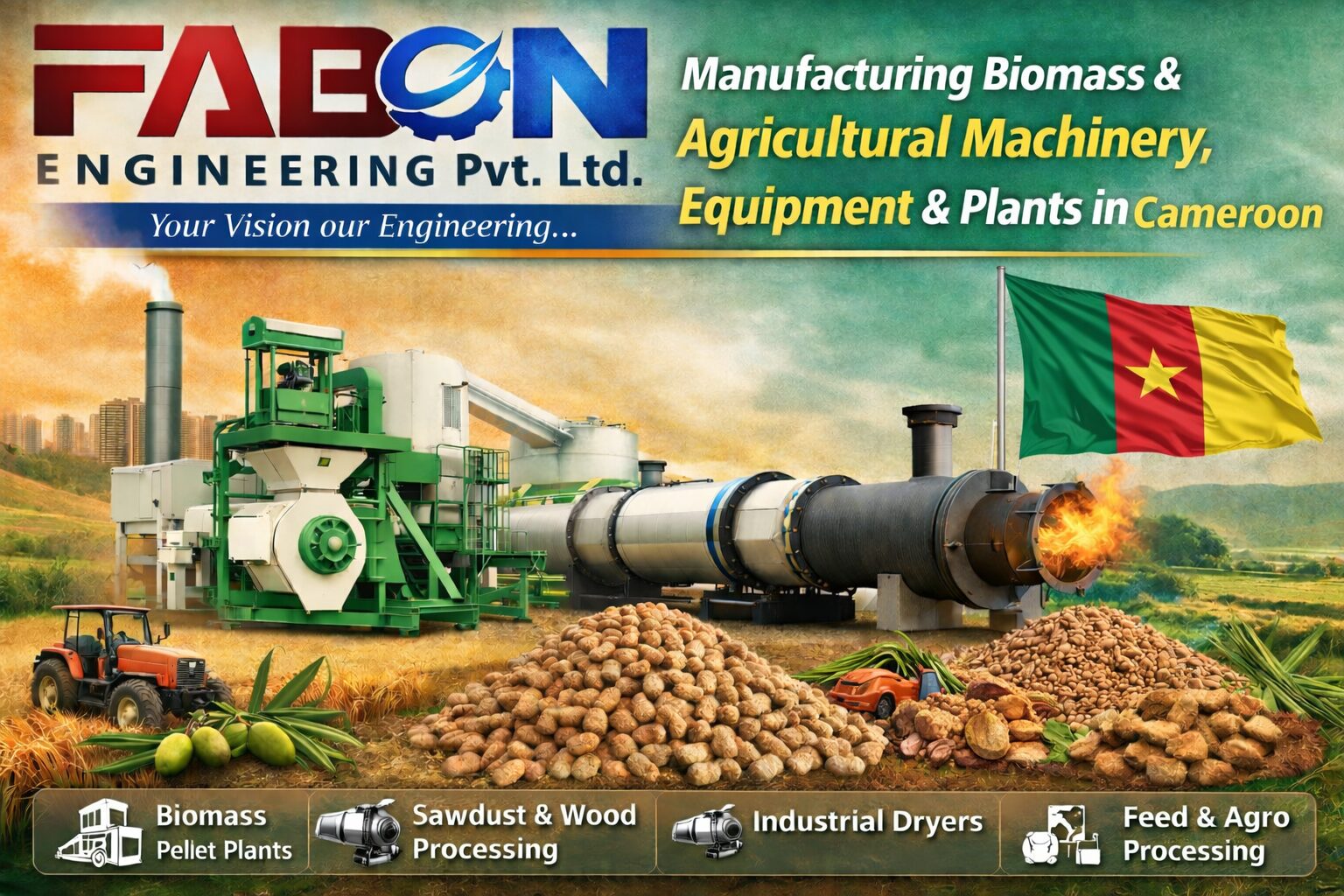 Fabon Engineering Pvt Ltd Manufacturing Biomass And Agricultural Machinery in Cameroon