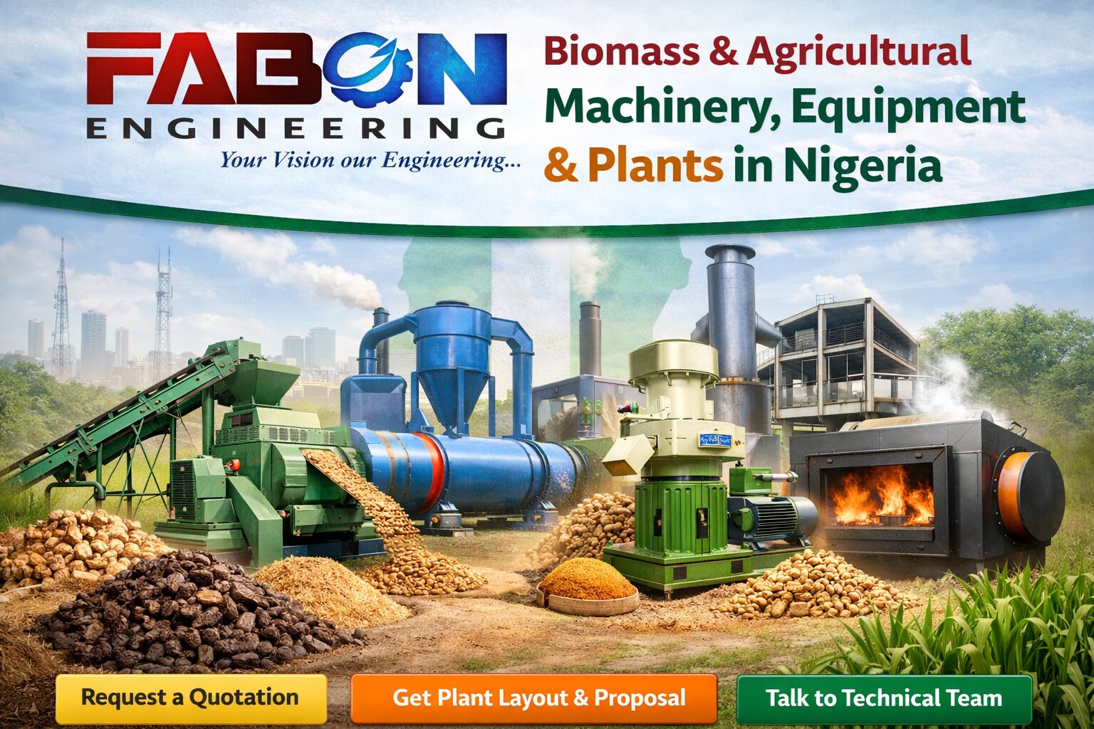 Fabon Engineering Pvt Ltd Manufacturing Biomass And Agricultural Machinery in Nigeria Africa