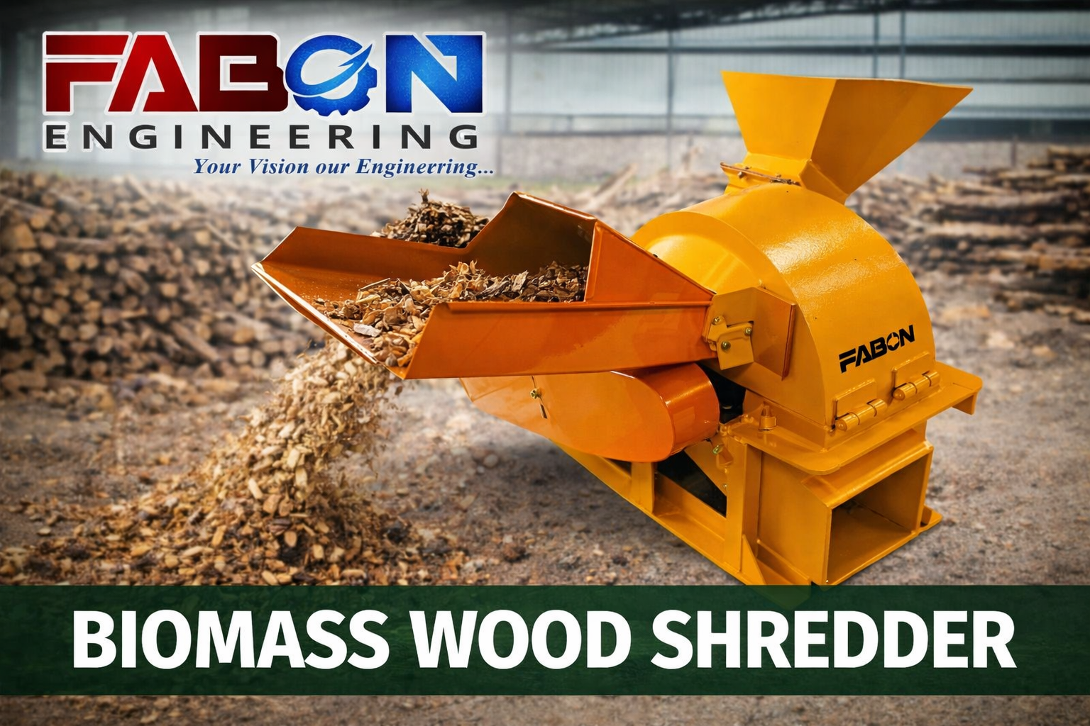 Biomass wood shredder