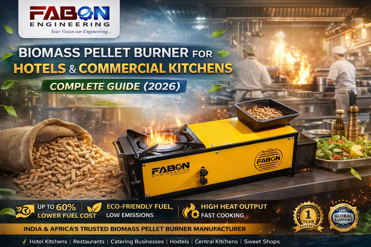Biomass Pellet Burner for Hotels & Commercial Kitchens – Complete Guide (2026)