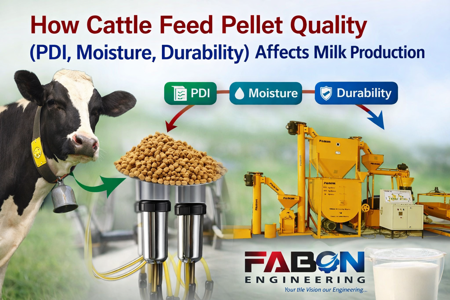 How Cattle Feed Pellet Quality (PDI, Moisture, Durability) Affects Milk Production