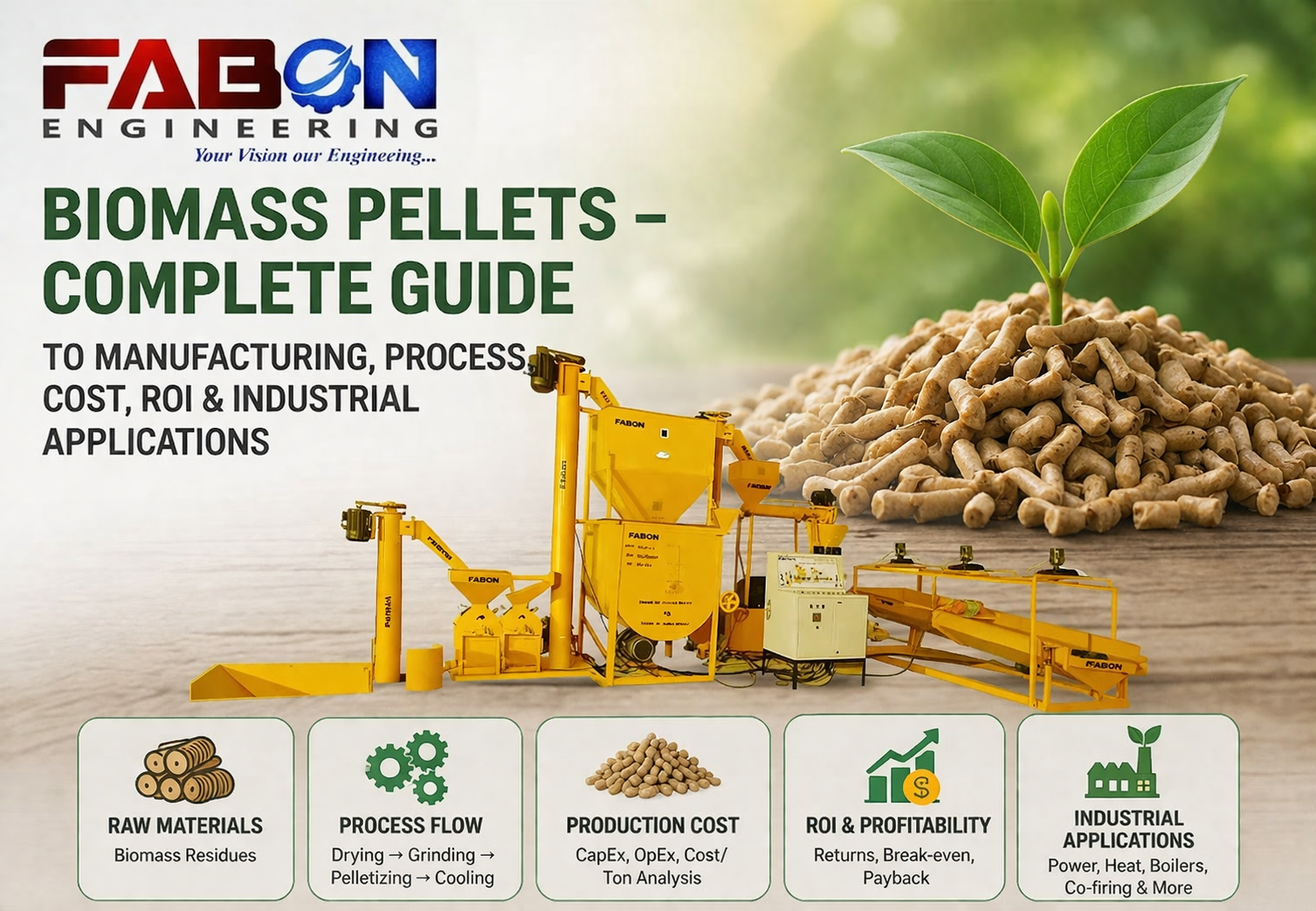 Biomass Pellets – Complete Guide to Manufacturing, Process, Cost, ROI & Industrial Applications