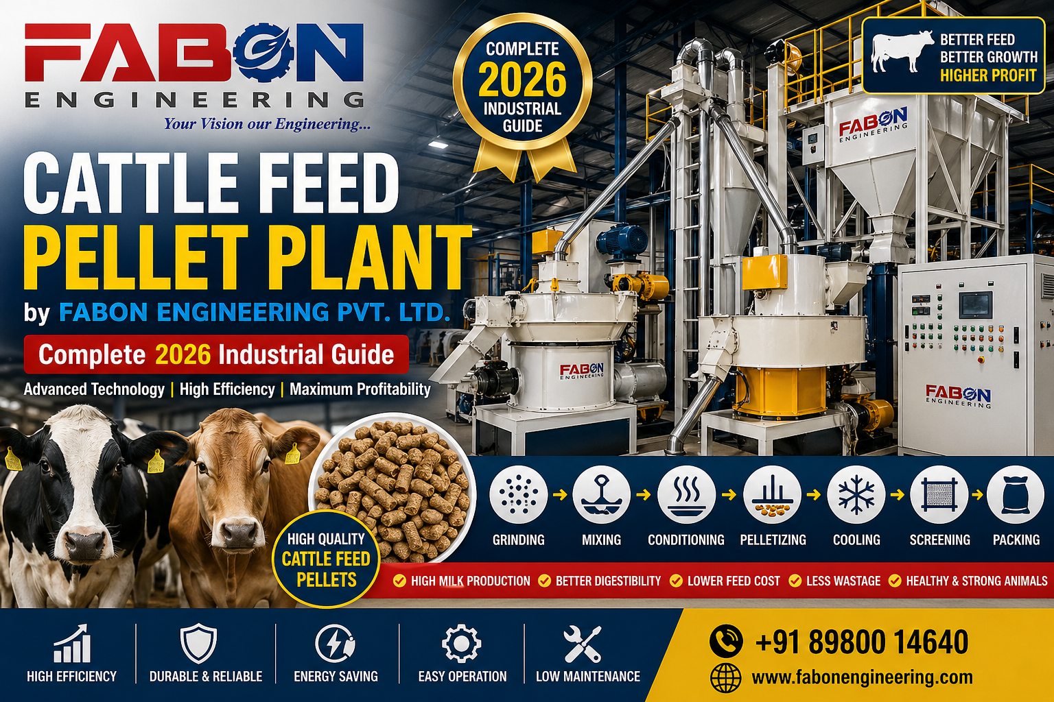 Cattle Feed Pellet Plant by FABON Engineering Pvt. Ltd. – Complete 2026 Industrial Guide