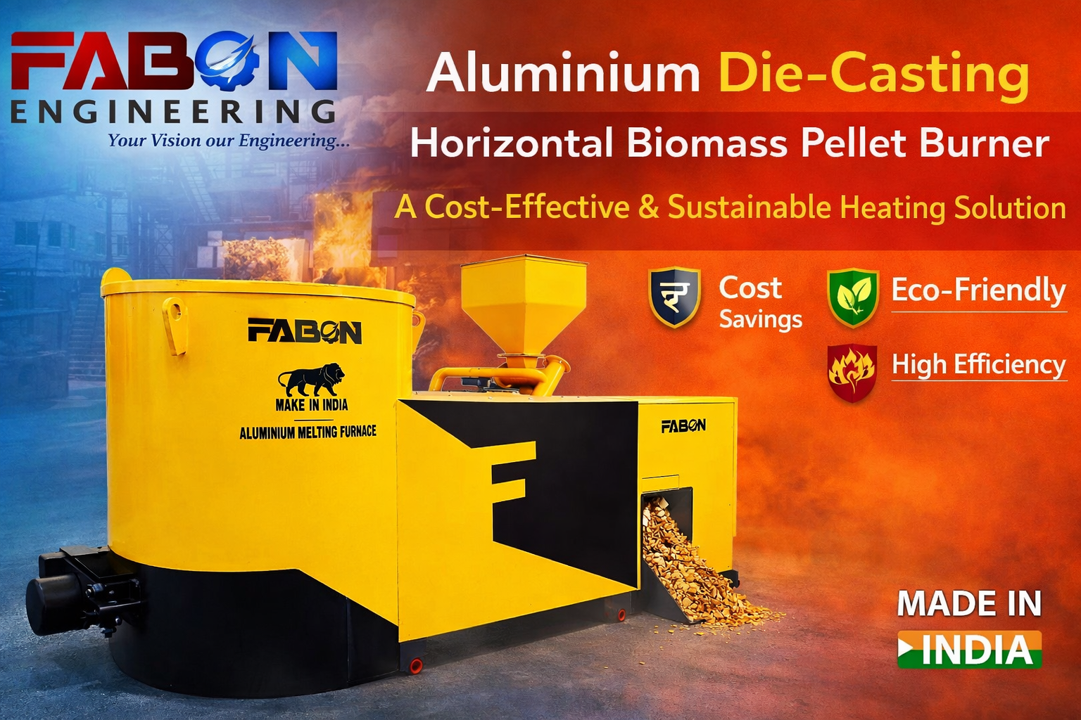 Aluminium Die-Casting Horizontal Biomass Pellet Burner: A Cost-Effective & Sustainable Heating Solution