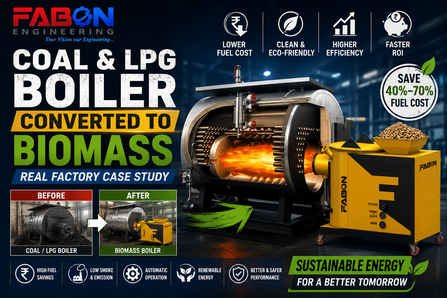 Coal & LPG Boiler Converted to Biomass – Real Factory Case Study