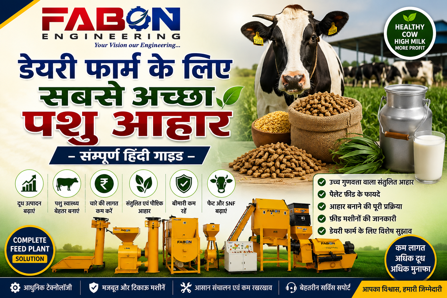 डेयरी फार्म के लिए सबसे अच्छा पशु आहार – सम्पूर्ण हिंदी गाइड