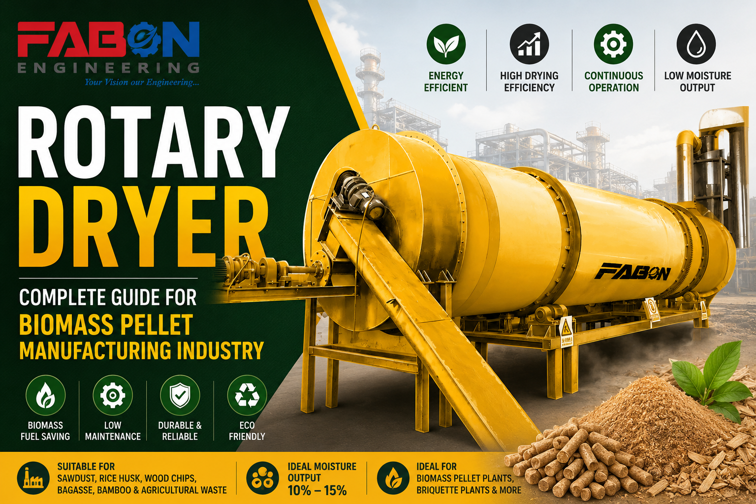 Rotary Dryer – Complete Guide for Biomass Pellet Manufacturing Industry