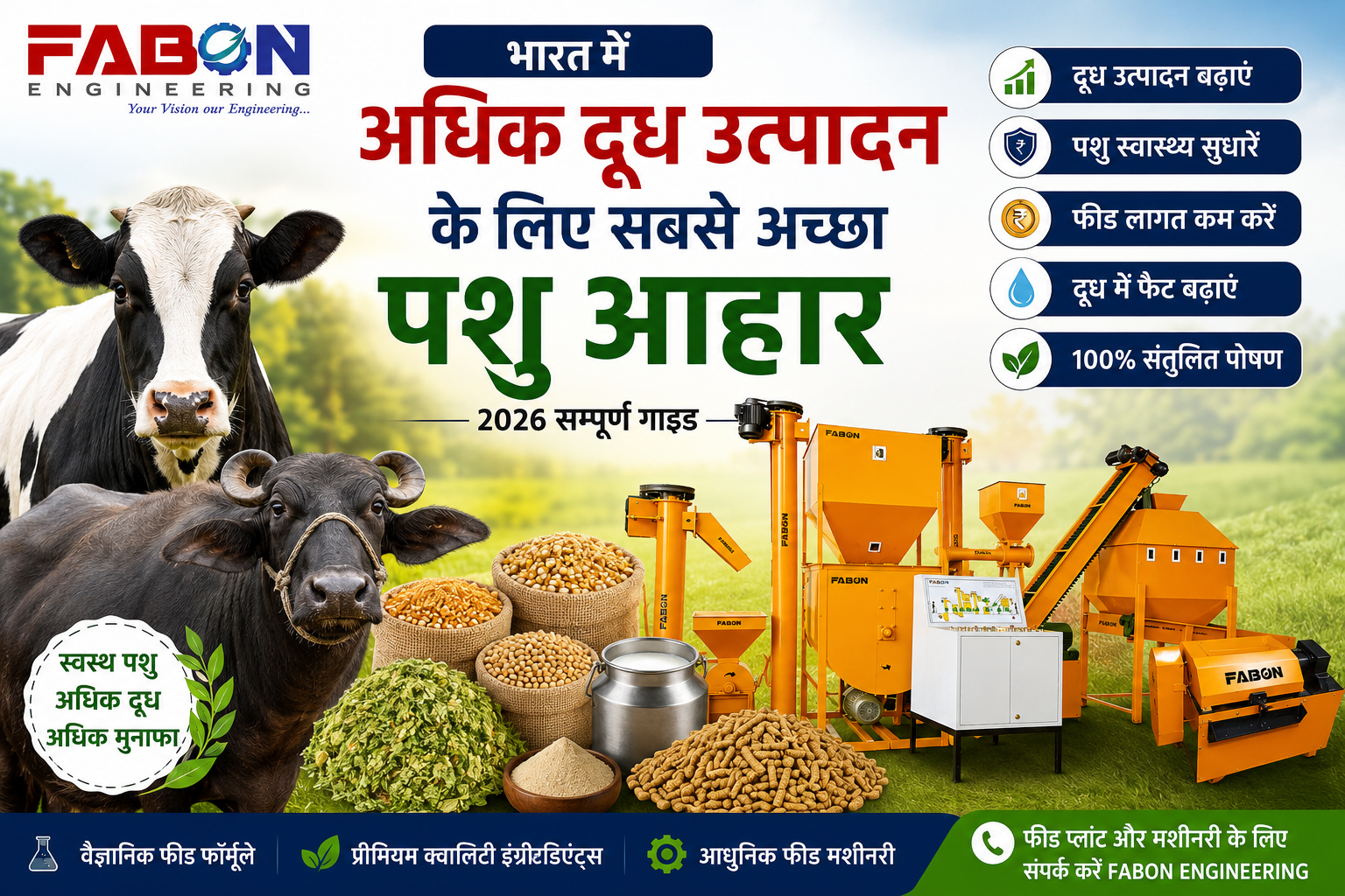 भारत में अधिक दूध उत्पादन के लिए सबसे अच्छा पशु आहार – 2026 सम्पूर्ण गाइड