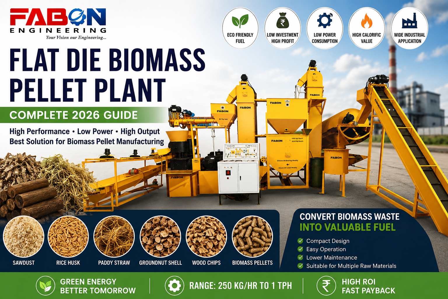 Flat Die Biomass Pellet Plant – Complete 2026 Guide for Biomass Pellet Manufacturing