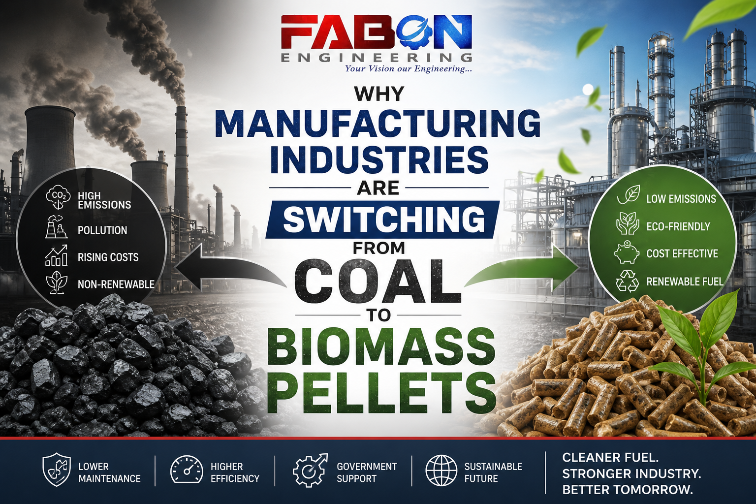 Why Manufacturing Industries Are Switching from Coal to Biomass Pellets