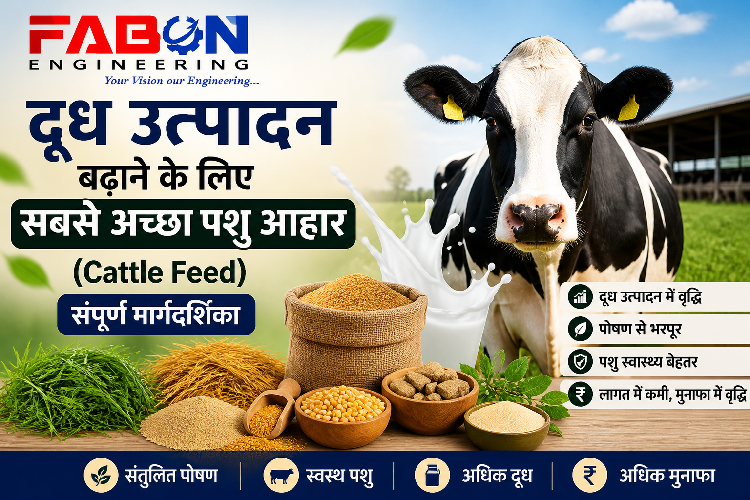 दूध उत्पादन बढ़ाने के लिए सबसे अच्छा पशु आहार (Cattle Feed): संपूर्ण मार्गदर्शिका