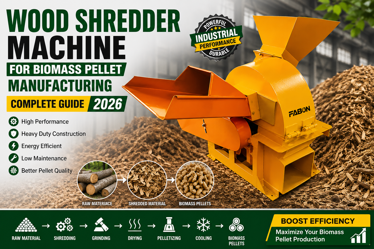 Wood Shredder Machine for Biomass Pellet Manufacturing – Complete Guide 2026