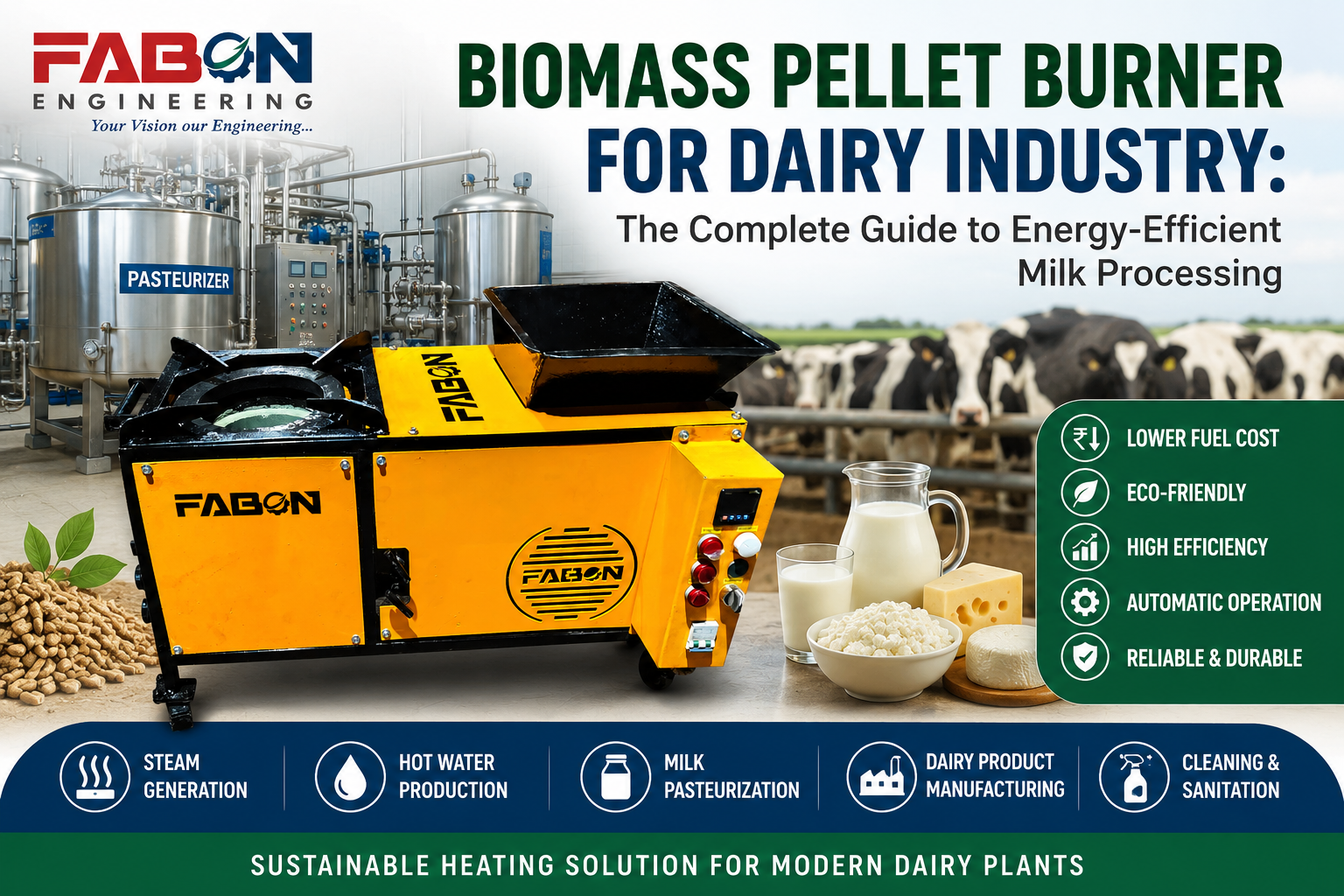 Biomass Pellet Burner for Dairy Industry: The Complete Guide to Energy-Efficient Milk Processing